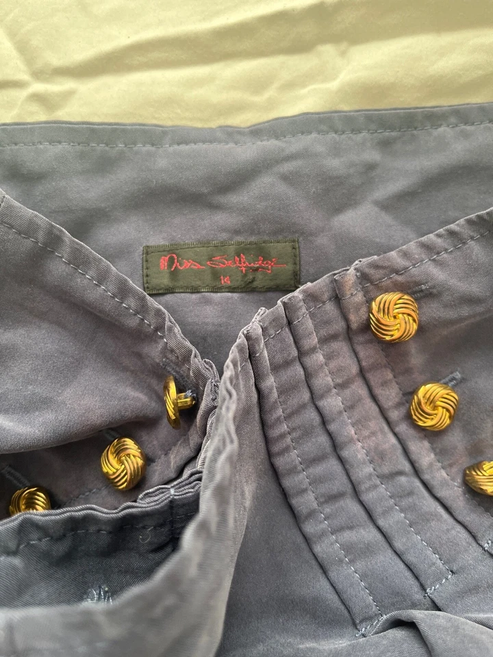 Miss Selfridge Brown Blue Faux Suede Shorts Bundle X 2 size uk 14 - Image 4 of 4