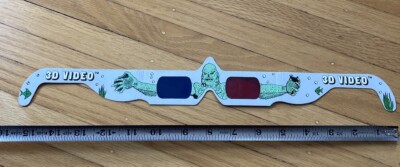 Creature from the Black Lagoon 3D Paper Glasses 3D Video 1980s Vintage NOS NEW