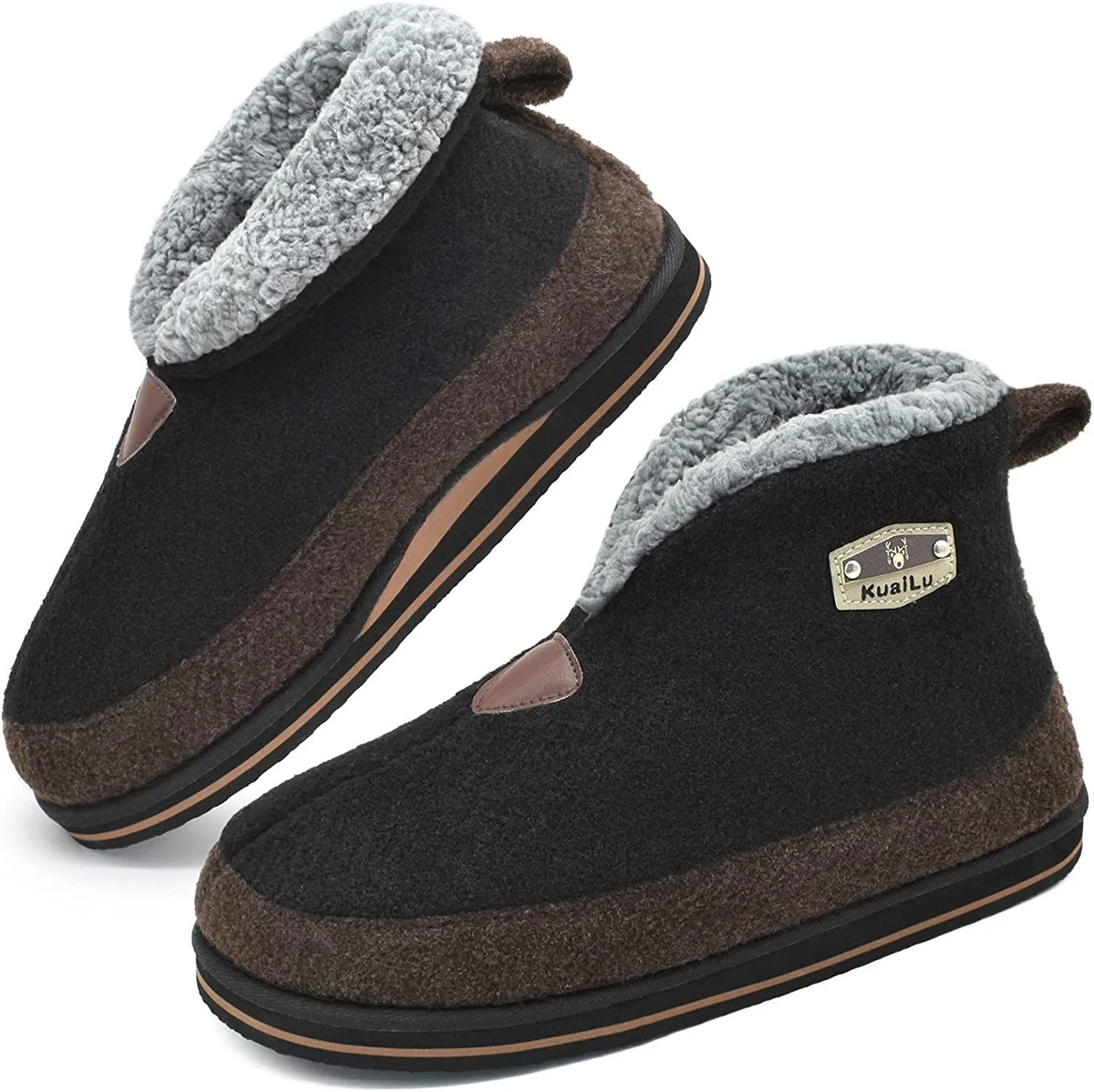Mens warm sales slippers uk