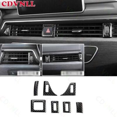 For Audi A4 A5 S4 S5 17-2023 Carbon Fiber Central Console Air Outlet Vent Frame