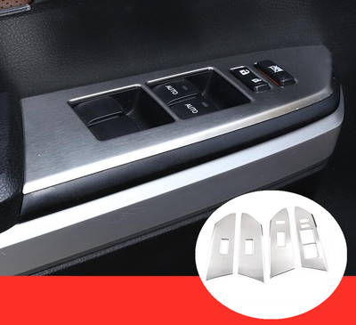 S.stainless Silver Inner Door Armrest Cover Trim 4X For Toyota Tundra
