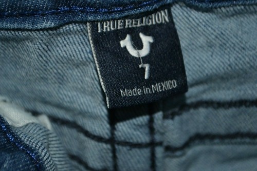 True Religion Boys Geno Skinny Pocket Flaps Blue Denim Jeans Sz 7 - Picture 9 of 12
