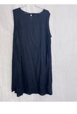 Ellos black midi dress viscose sleeveless lightweight size large 18-20