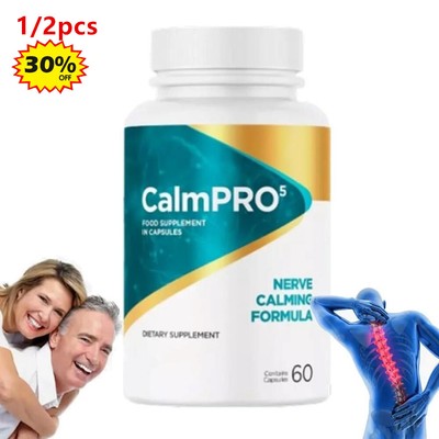 CalmPro 5 Nerve Calming Formula Supplement Calm Pro 5 Fast Ship 60 Capsules K5H4