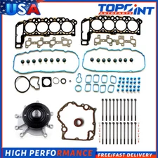 Head Gasket Bolts Set Water Pump Cover Gasket For 02 Jeep Grand Cherokee 4.7L