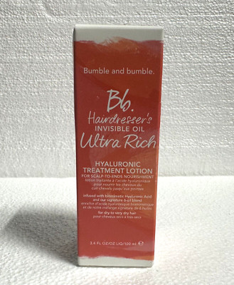 Bumble Hairdresser's Invisible Oil Ultra Rich Hyaluronic Treatment Lotion 3.4 Oz