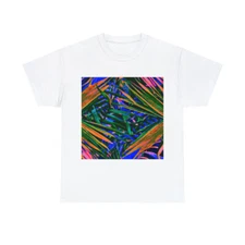 Unisex Adult T Shirt Psychedelic Neon Tropical Futuristic Nature Colorful Surf