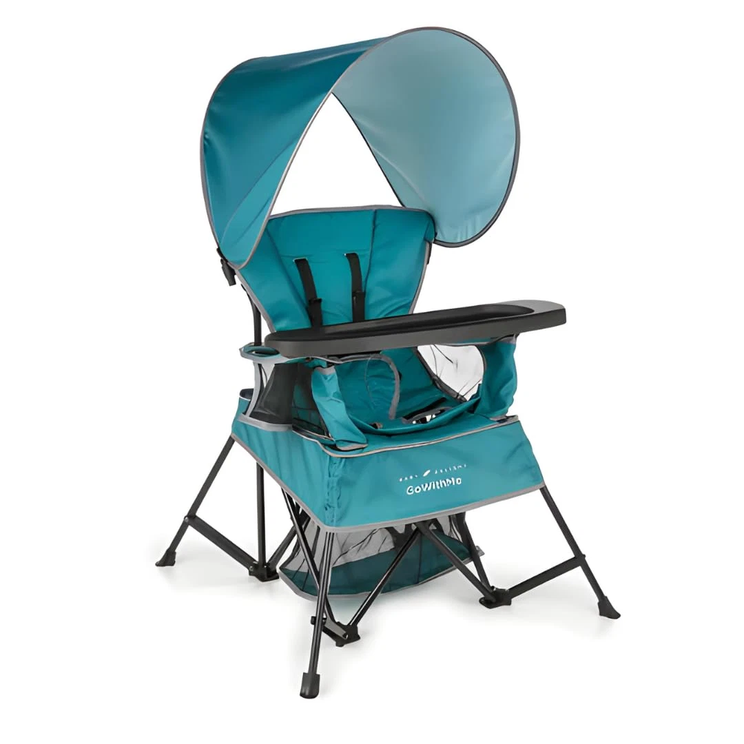 Go with Me Venture Portable Chair with Sun Canopy - Teal, 3 Growth Stages