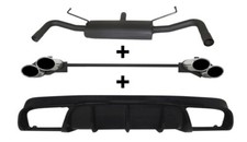 Duplex Sportauspuff für Alfa Romeo Giulietta mit Diffusor 120x80mm 1.6 JTDM 1.4