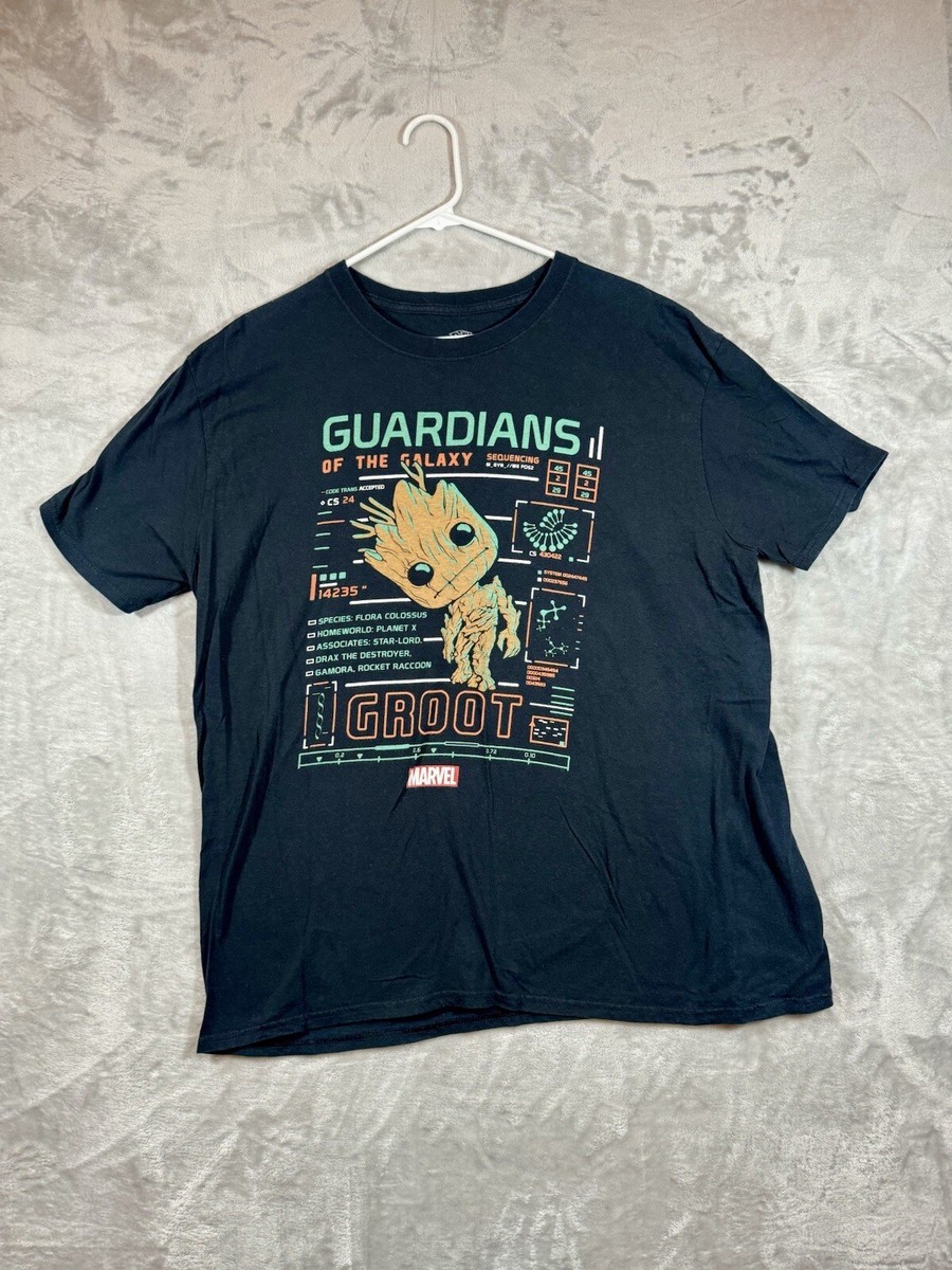 シャツ Vintage Marvel Guardians Of The Galaxy Groot Adult Shirt Large