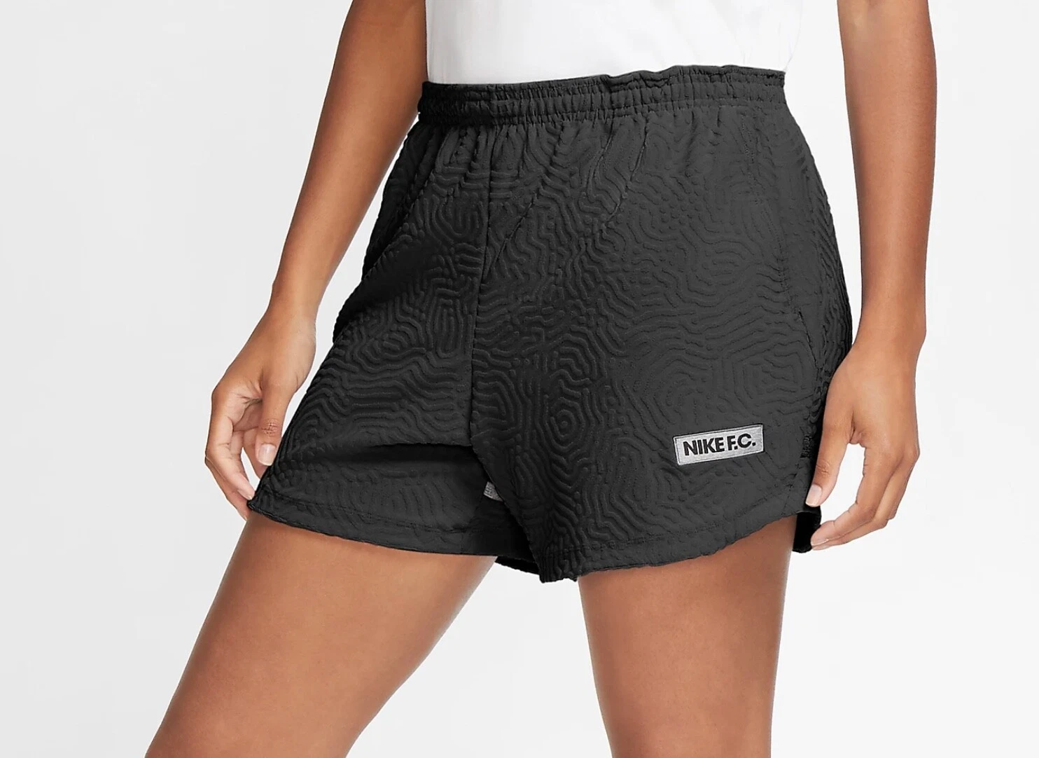 Nike F.C. Women's Soccer Track Shorts Zip Pockets Black CK7862 010 X-LARGE $50