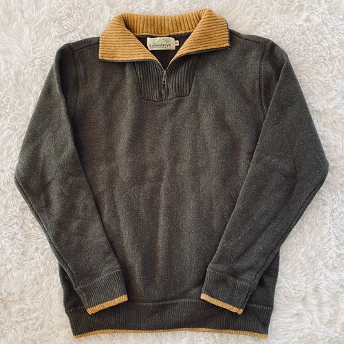 Irelands Eye Mens Wool 1/4 Zip Sweater 