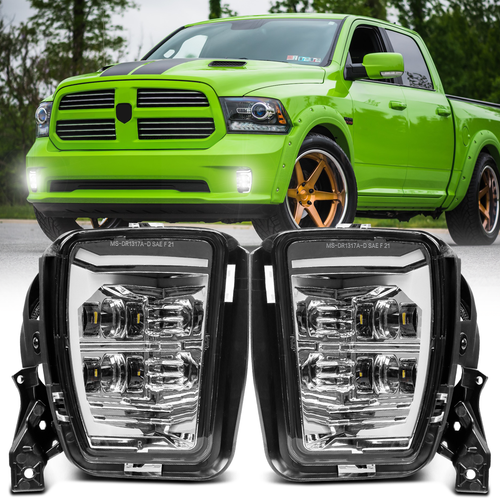 Pair LED Fog Light Sealed DRL Bumper Lamps for Dodge RAM 1500 2013-2018 Truck - 第 1/15 張圖片