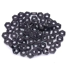 500pcs M2.5 Metric Thread Insert Screw Fastener Black Nylon Hex Nut