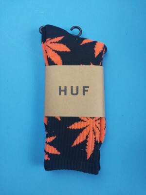 HUF PlantLife Socks 420 Skate Leaf Supreme Black And Orange Halloween 