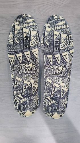 Plantillas Nike LeBron para hombre 15-16 LBJ19 auténticas Reverie PDX Taco Time NBA nuevas - Imagen 2 de 8