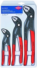 Knipex Cobra 3 Piece Adjustable Plier Set 002006US1 7" 10" 12" Water Pump Pliers