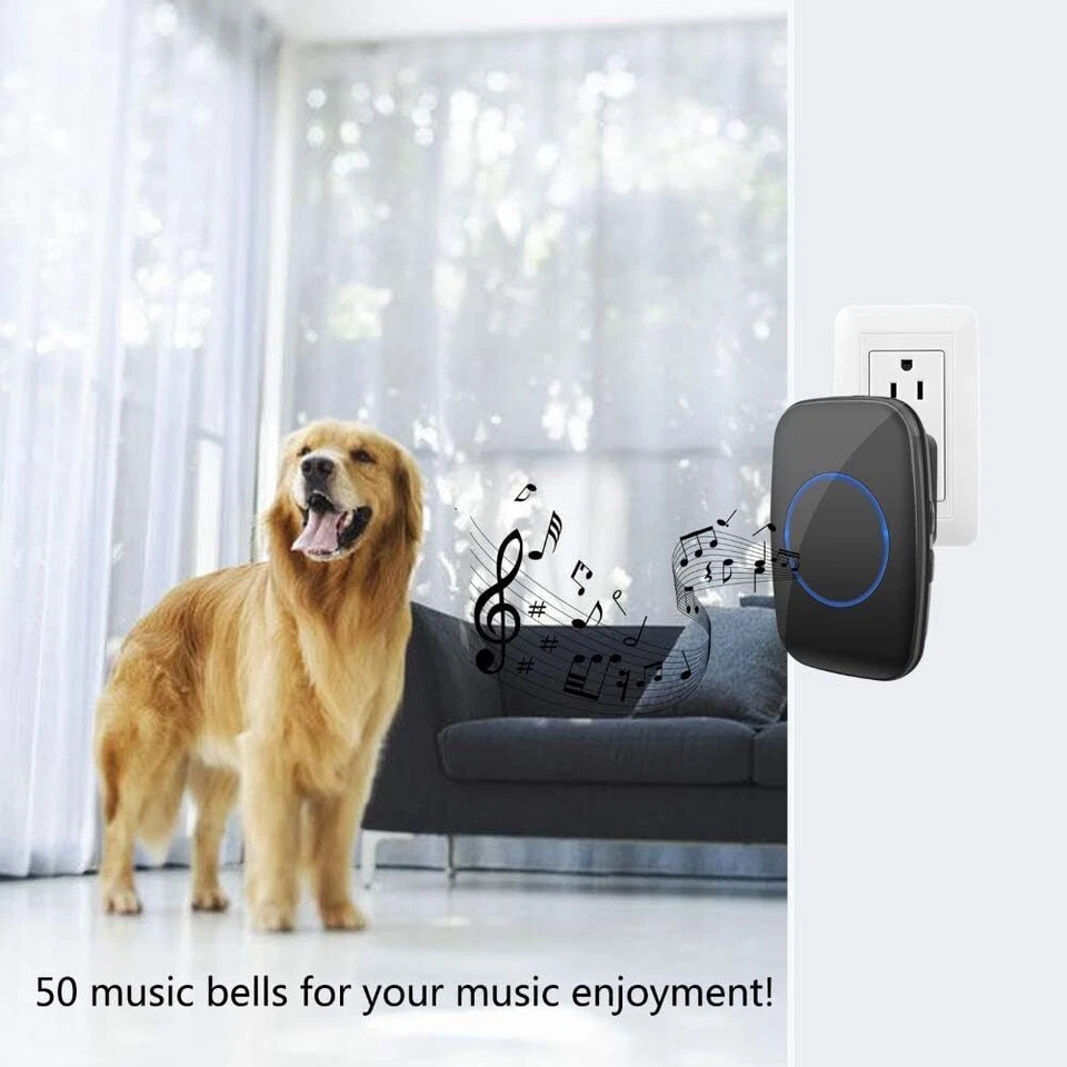 Timbre Inalambrico Impermeável Con 2 Receptores Timbre Para Casa Apartamento Novo - Imagem 2 de 4