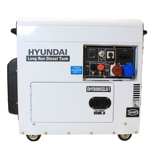 Hyundai Diesel Generator 5.8kW / 7.5kVA Multi-phase Silenced Long Run Standby - Picture 7 of 11