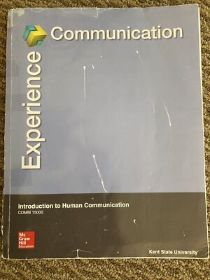 Introduction To Human Communication Text Book COMM 15000 Kent State University