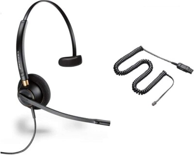 POLY HW510-U10P Headset for SoundPoint IP 300 335 450 501 550 560 600 ...