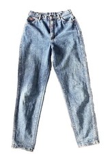 Vintage Lee Womens Official Mom Jeans Size 12 Med. Acid Wash High Waist 1980s