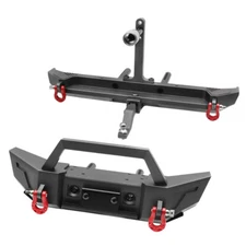 Metal Front Rear Bumper Lights 1/10 RC Crawler SCX10 III Gladiator JLU Wrangler