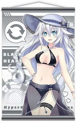 [W Wildleder Wandteppich Wandrolle] Schwarz Herz Compile Herz Daily Neptunia ...