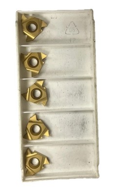 5pc  New Seco 22NLN60 CP50 TiN Coated Carbide Threading Inserts