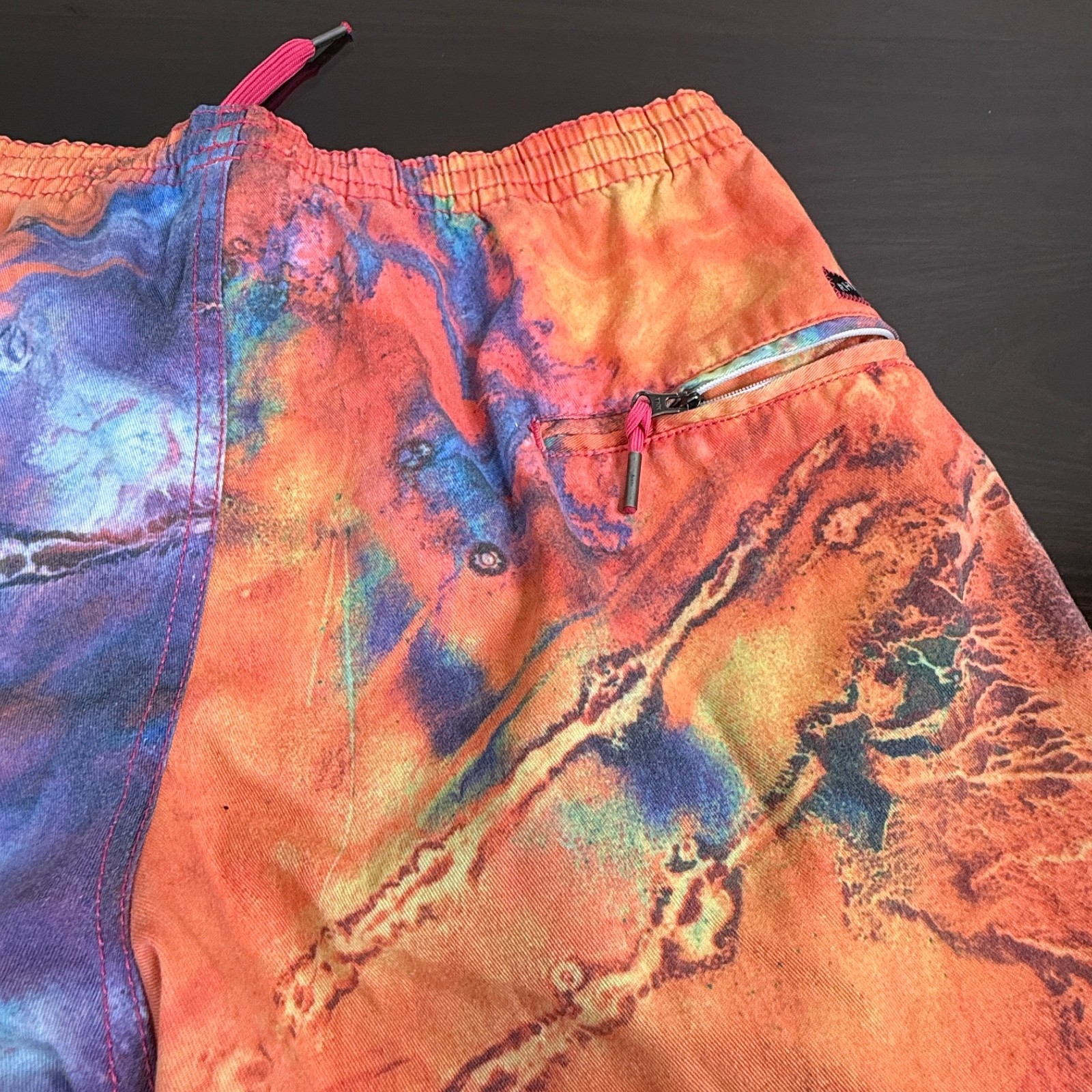 Amazing multicolour tie dye board shorts designed by Rhythm size 34/36 image 6