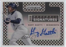 2015 Prizm Baseball Signatures Black & White Checker 28/149 Gary Gaetti Auto 8i5