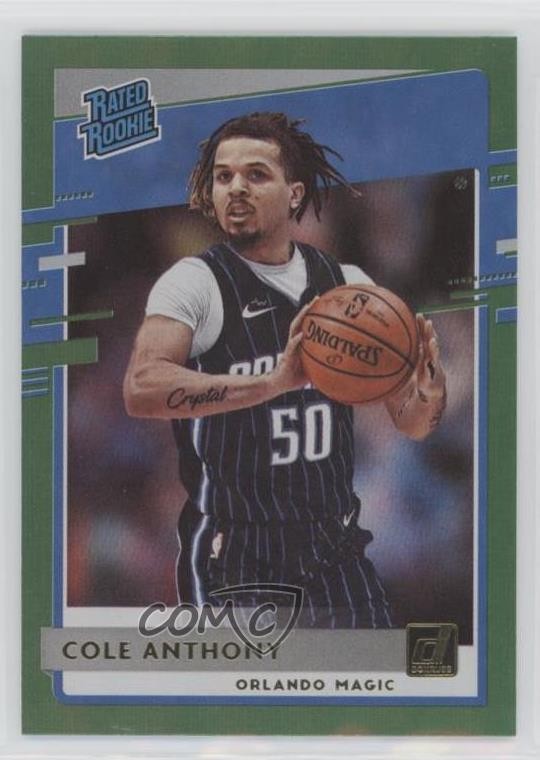2020-21 Panini Donruss Rated Rookies Green Flood Cole Anthony #208 0w27
