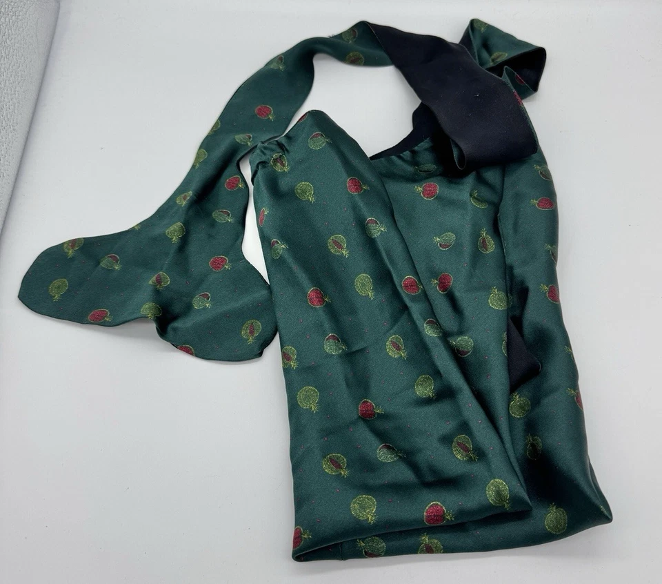 Envoltura de seda de granada verde rico O/S plegable entre la luz y la oscuridad Paradise NUEVO Foto 3 de 4