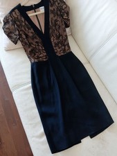 RED VALENTINO Black Lace Knee-Length Dress Size 40 M