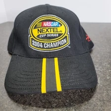 Vtg NASCAR Chase Authentics Hat 2004 Kurt Busch Nextel Cup Champ Yellow Stripe