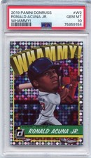 *PSA 10 GEM MINT* WHAMMY! ON FIRE 🔥RONALD ACUNA JR.  2019 Donruss Whammy! #W2