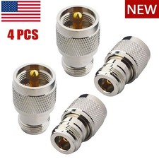 4Pcs UHF PL259 SO239 Male to N Female Connector RF Straight Coaxial Adapter NEW