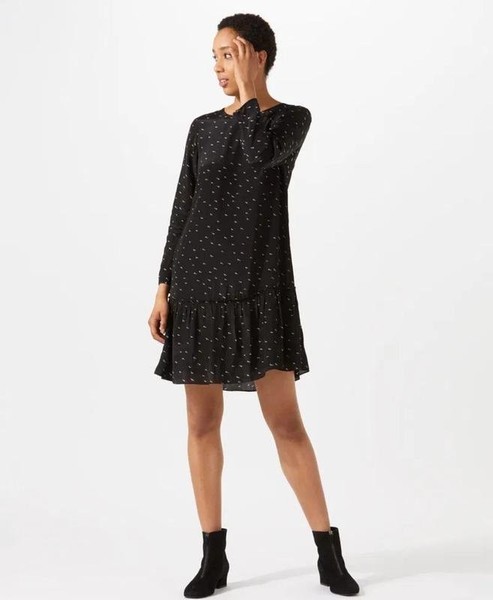 Women Jigsaw Dress Black Viscose 36 #9M0X