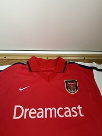Arsenal FC 2000 2001 Home Football Shirt Soccer Jersey Nike Dreamcast Men&rsquo;s XL