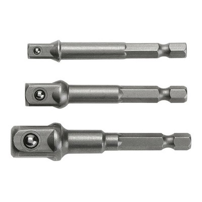 HÖGERT Stecknuss Adapter Stecknusshalter Bitaufsatz Bohradapter 1/4'' 3/8'' 1/2''