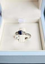 Engagement Diamond Three-Stone Ring White Diamond