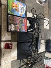 Sony PlayStation 2 Slim Black Console with Controller Tested
