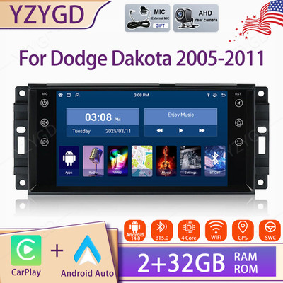 7'' Android 14 Carplay For Dodge Dakota 2005-2011 Stereo Car Radio GPS Navi Wifi