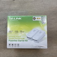 TP-LINK TL-PA8030P KIT AV1200 3-Port Gigabit Passthrough Powerline Kit