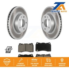 [Front] Coated Disc Brake Rotors And Ceramic Pads Kit For 2019 Cadillac ATS Base