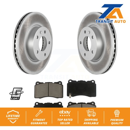 [Front] Coated Disc Brake Rotors And Ceramic Pads Kit For 2019 Cadillac ATS Base - Picture 1 of 11