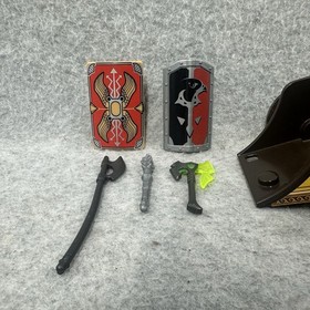 Playmobil Medieval Castle Accessories Lot Cannon Chariot Figure Shields Weapons