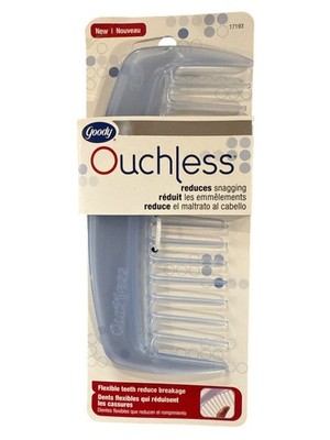 GOODY Ouchless Flexible Teeth Comb Reduces Snagging and Breakage Light Blue 1b
