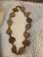 Vintage Tagua Nut Necklace Natural Seed