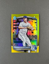 2025 Bowman Draft Justin Lamkin /75 Yellow Refractor 1ST #BDC-62 WQW